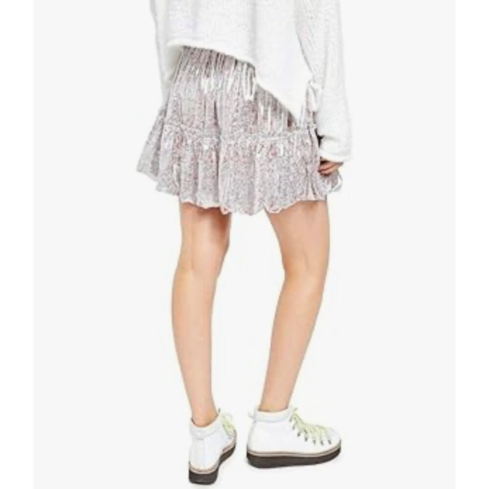 Free People Summer Floral A-Line Skater Mini Skirt - Picture 12 of 16